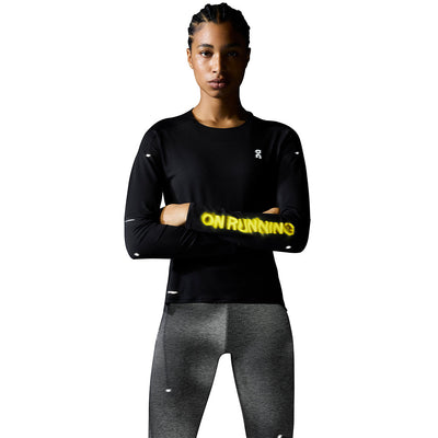 On Running Performance Lumos Long Sleeve Women's Running Tee - Black