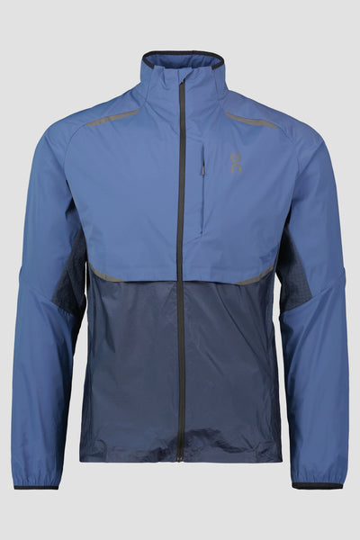 Men's On Running Navy Denim Weather Jacket And Pant Tracksuit Set