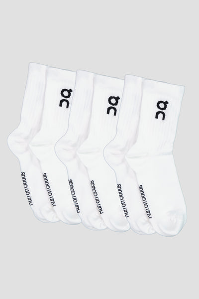 Unisex On Running White Logo 3-Pack Socks