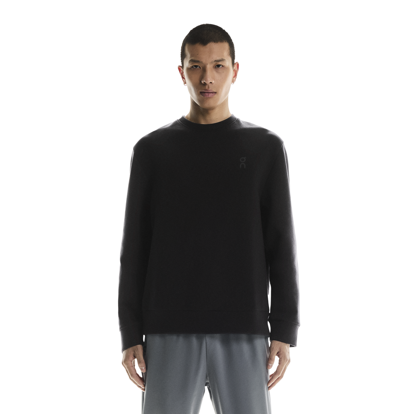 Men's On Running Black Focus Tech Crew Sweatshirt