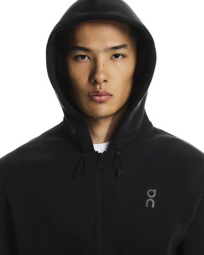 Men's On Running Black Focus Tech Zipped Hoodie & Focus Tech Pant Tracksuit Set