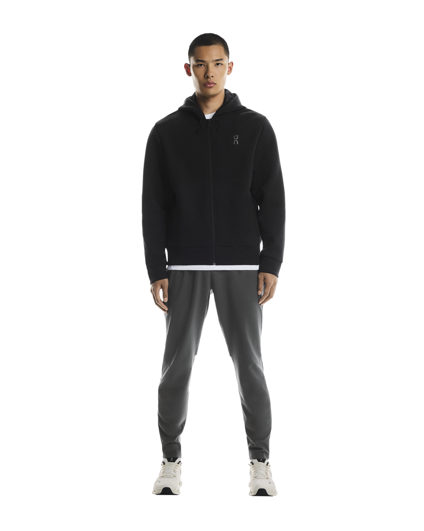Men's On Running Black Focus Tech Zipped Hoodie