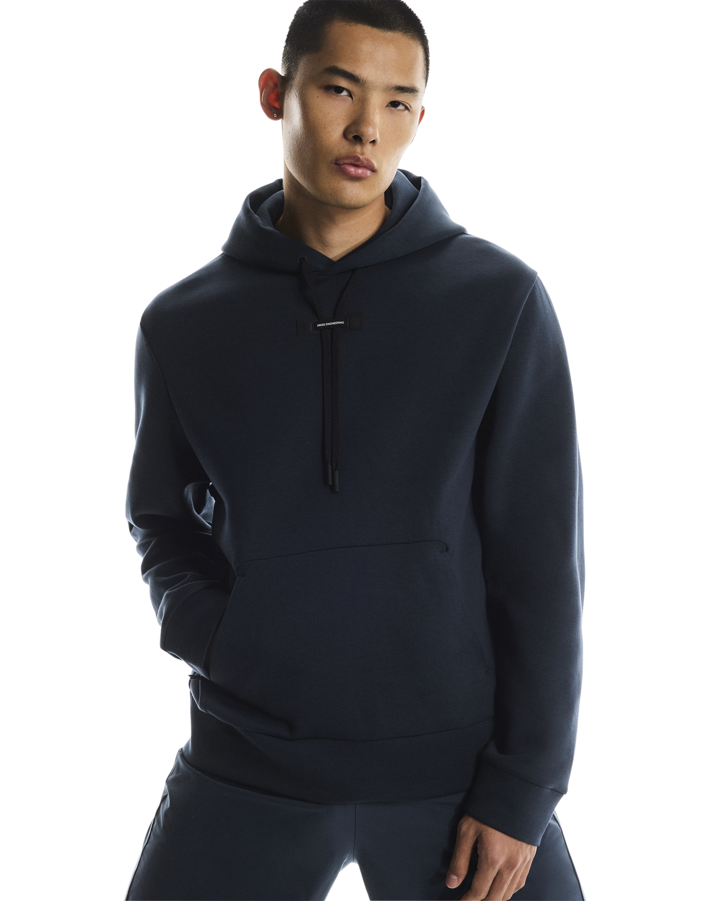 Men's On Running Navy Focus Tech Hoodie