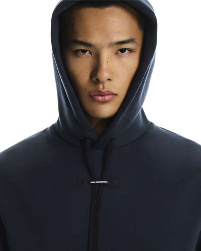 Men's On Running Navy Focus Tech Hoodie