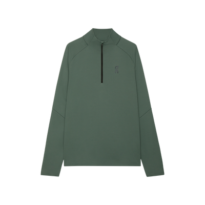Men's On Running Olive 1/4 Zip Climate Shirt & Spirulina Olive Weather Pants Set