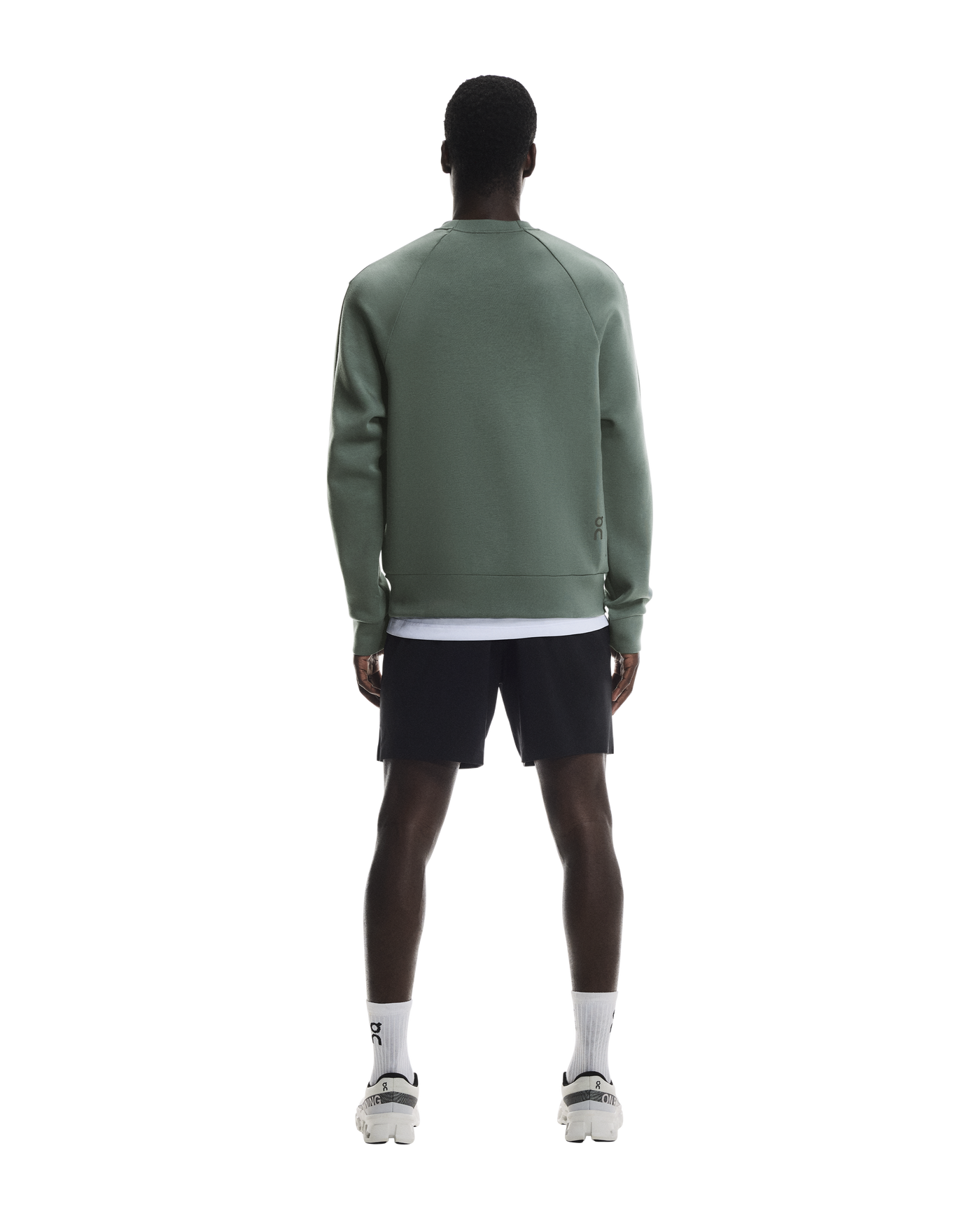 Men's On Running Olive Focus Tech Crew Sweatshirt
