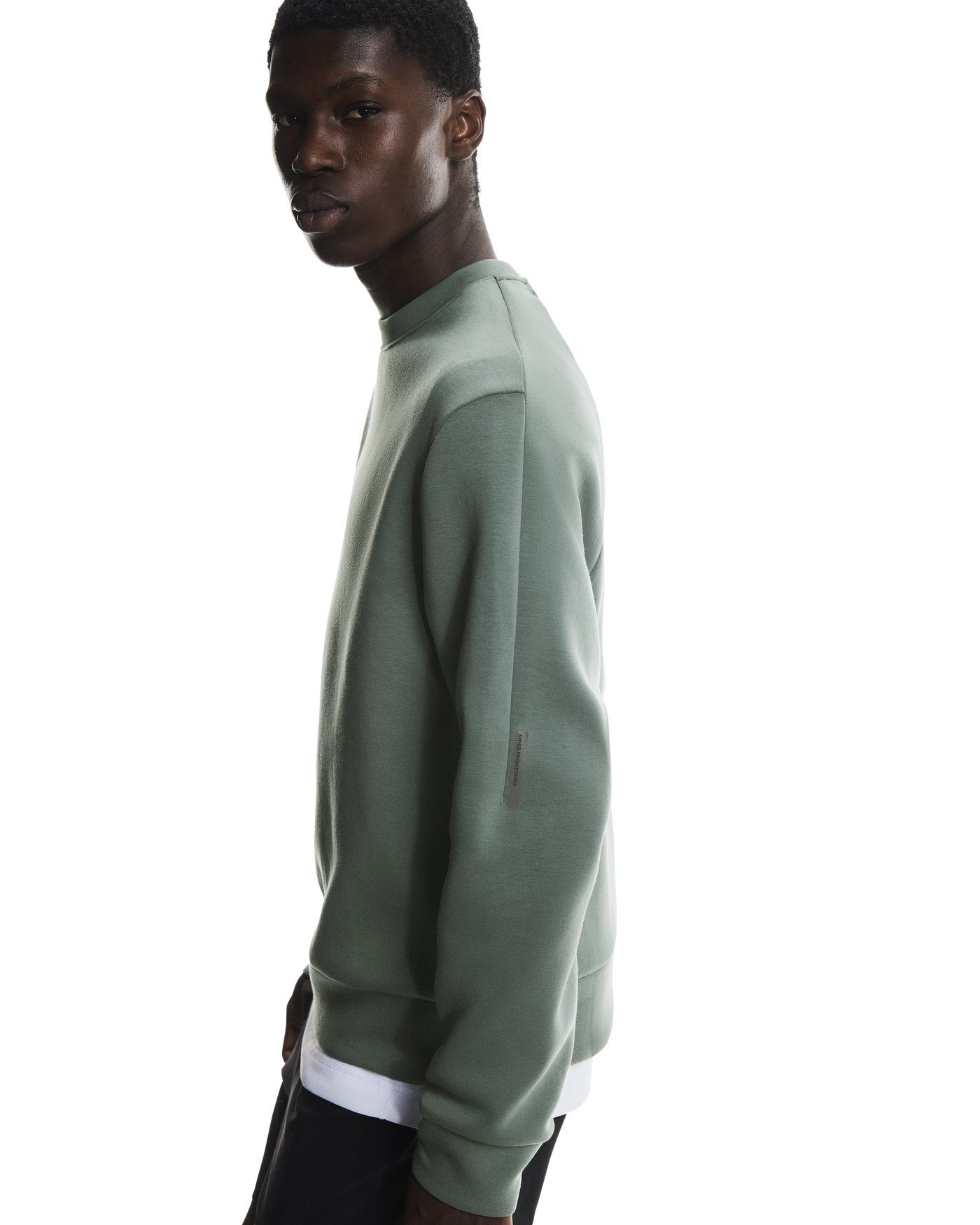 Men's On Running Olive Focus Tech Crew Sweatshirt