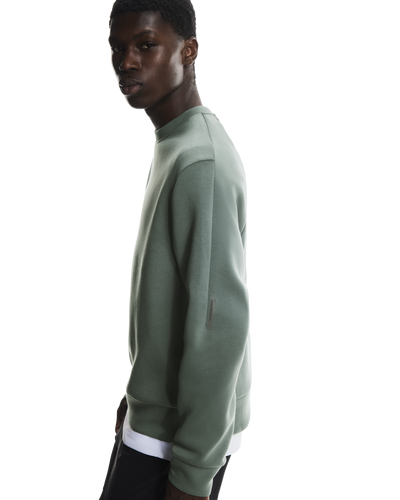Men's On Running Olive Focus Tech Crew Sweatshirt