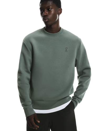 Men's On Running Olive Focus Tech Crew Sweatshirt & Focus Tech Sweatpants Tracksuit Set
