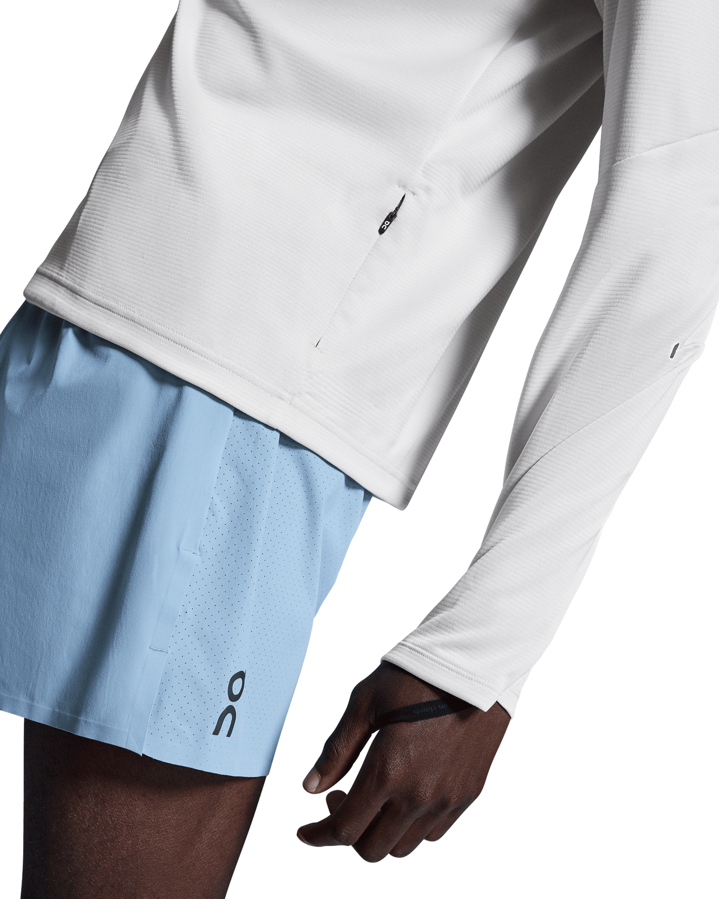 Men's On Running Silver 1/4 Zip Climate Shirt