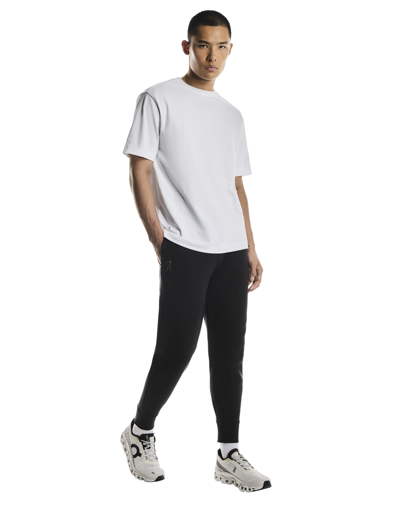 Men's On Running Black Focus Tech Hoodie & Pant Tracksuit Set