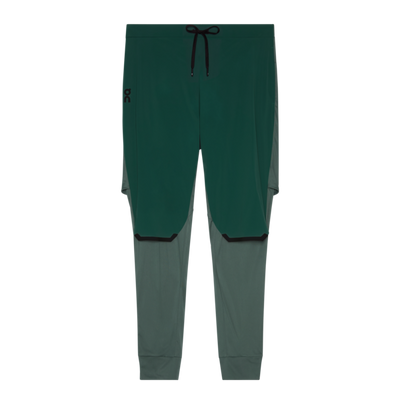 Men's On Running Olive 1/4 Zip Climate Shirt & Spirulina Olive Weather Pants Set