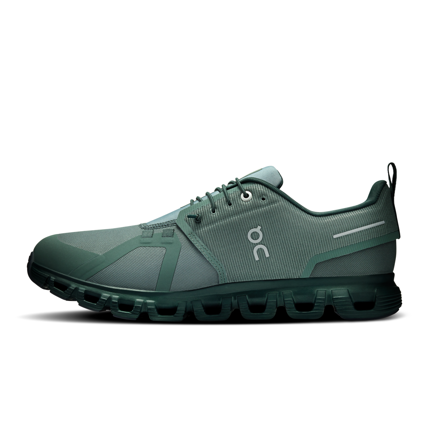 Mens On Running Cloud 6 Olive Evergreen Waterproof Trainers