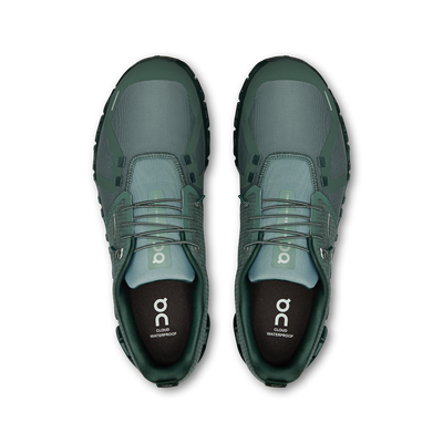Mens On Running Cloud 6 Olive Evergreen Waterproof Trainers