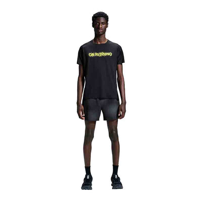 On Running Performance Lumos Short Sleeve Men's Running Tee - Black