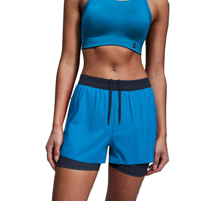 On Running Performance 3inch 2in1 Women's Running Short - Malibu/Navy