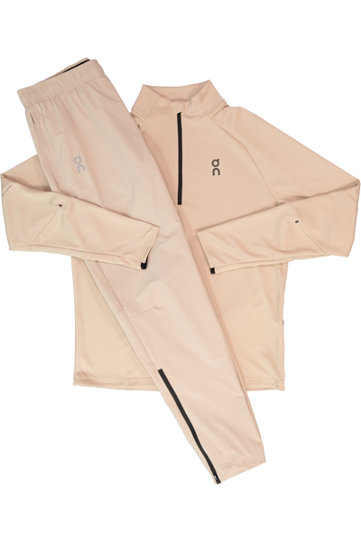 Men's On Running Desert 1/4 Zip Climate Shirt & Desert Core Pants Set