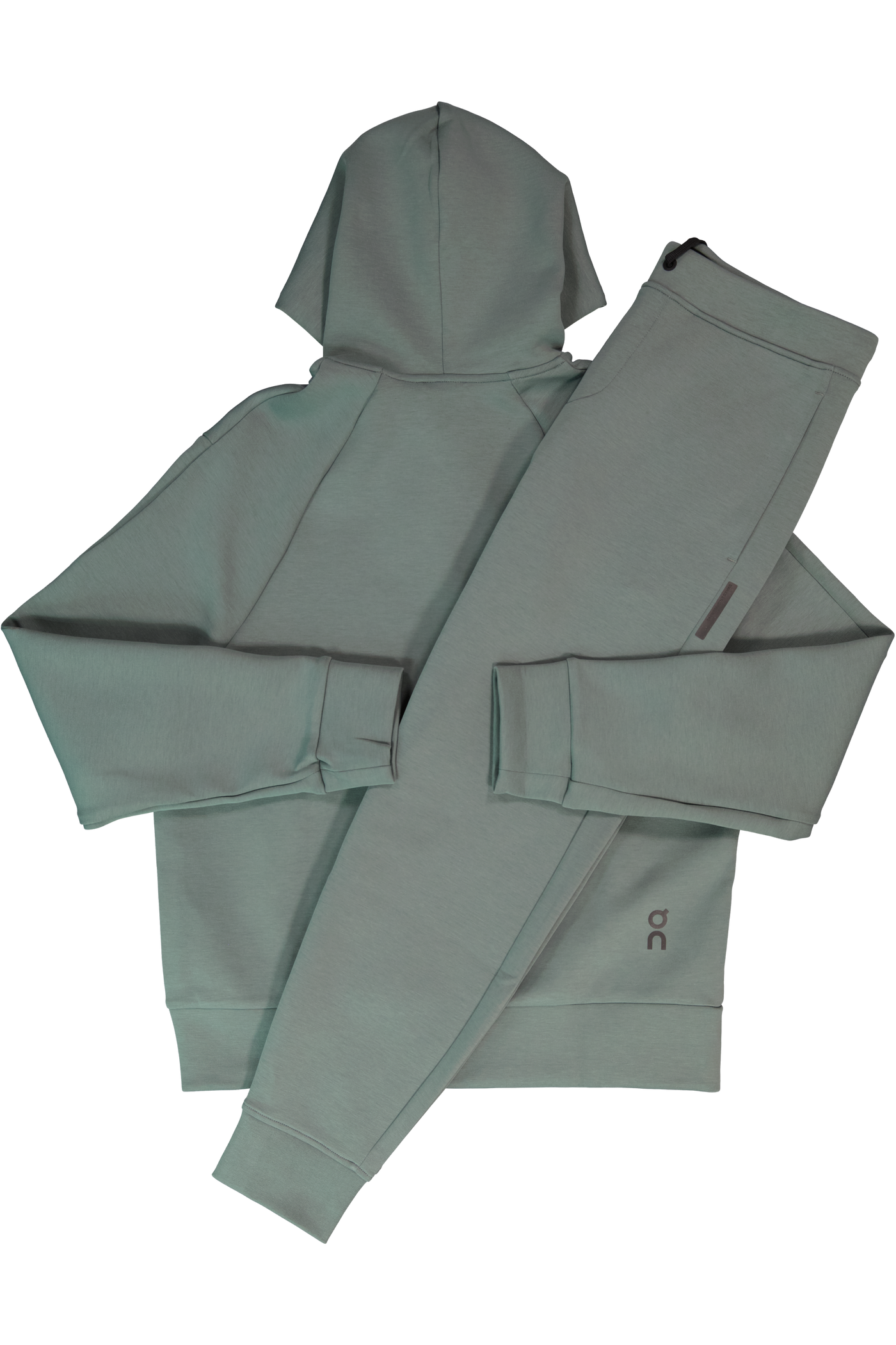 Men's On Running Olive Focus Tech Hoodie & Tech Focus Sweatpants Tracksuit Set