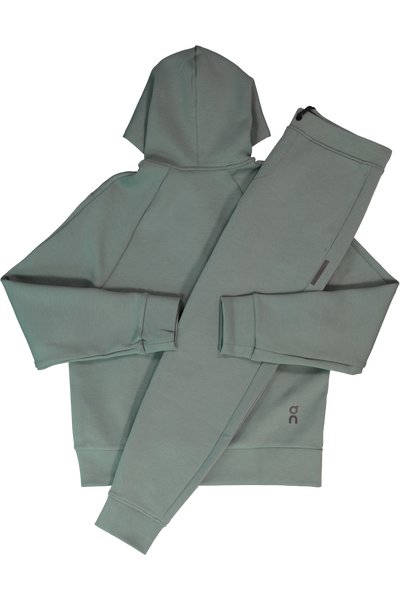Men's On Running Olive Focus Tech Hoodie & Tech Focus Sweatpants Tracksuit Set