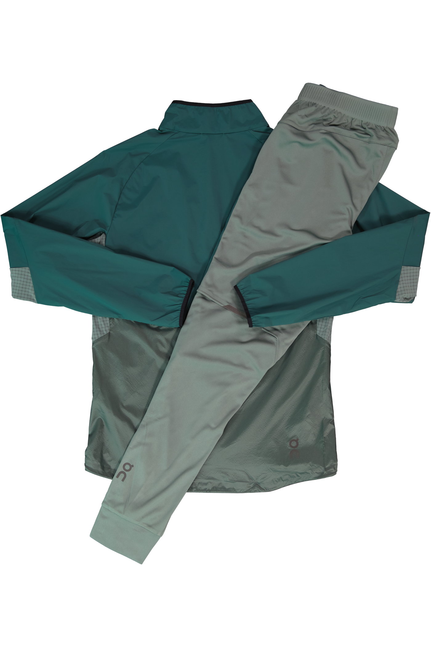 Men's On Running Spirulina Olive Weather Jacket & Weather Pant Tracksuit Set