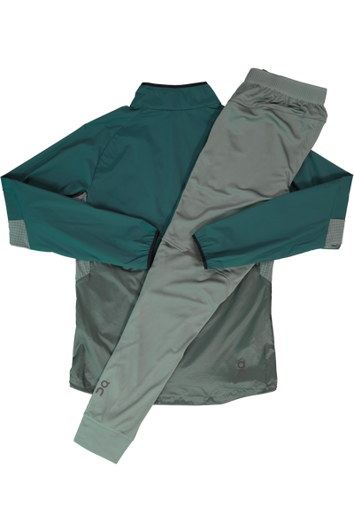 Men's On Running Spirulina Olive Weather Jacket & Weather Pant Tracksuit Set
