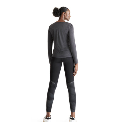 On Running Performance Lumos Long Sleeve Women's Running Tee - Black/Iron