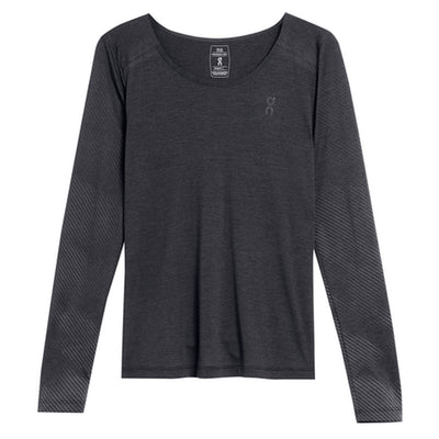 On Running Performance Lumos Long Sleeve Women's Running Tee - Black/Iron