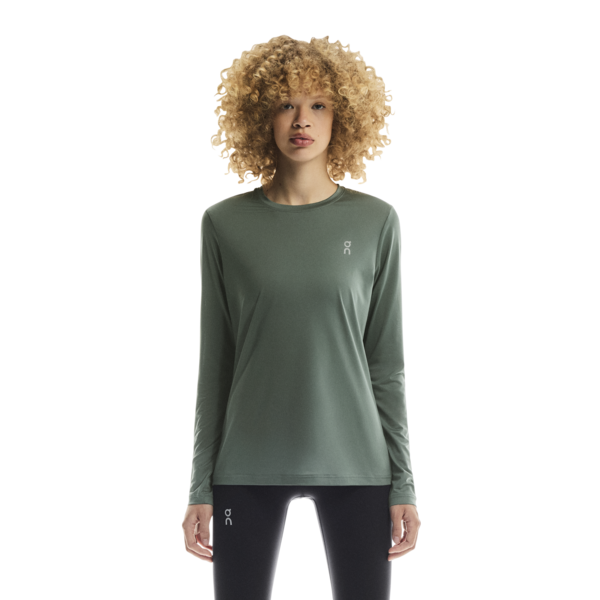 Women's On Running Core Long Sleeve T Shirt in Olive