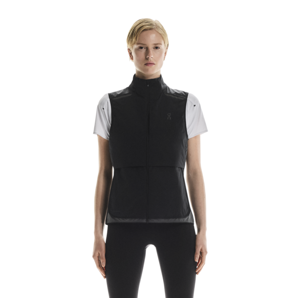 Women's On Running Weather Vest in Black Eclipse