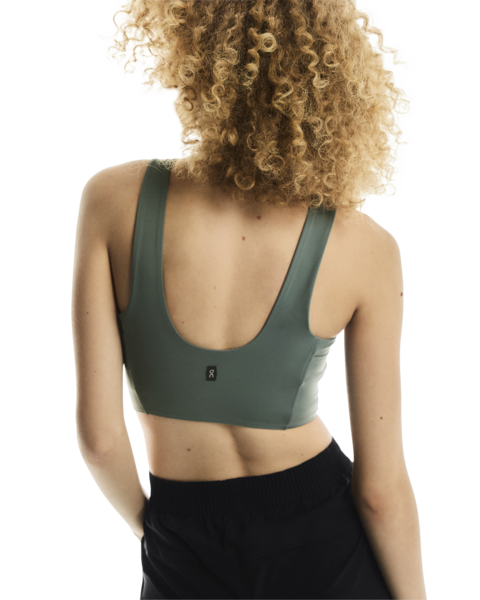 Women's On Running Core 2-in-1 Crop in Olive