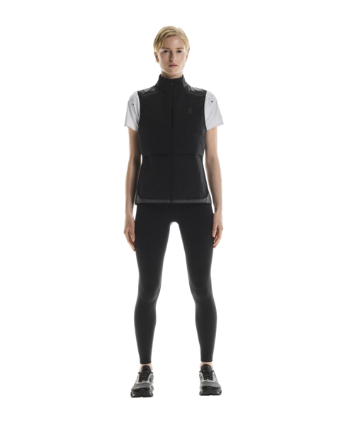 Women's On Running Weather Vest in Black Eclipse