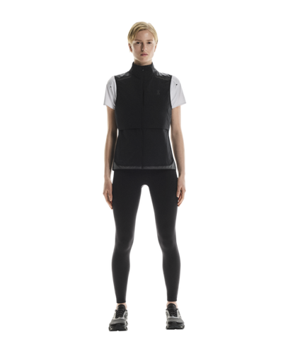 Women's On Running Weather Vest in Black Eclipse