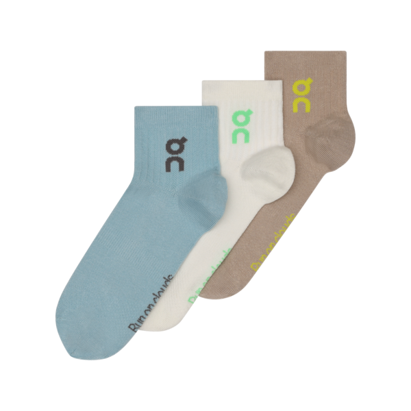 Unisex On Running Logo Sock Mid 3Pack in Desert