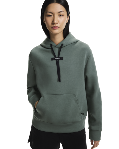Women's On Running Focus Tech Hoodie in Olive