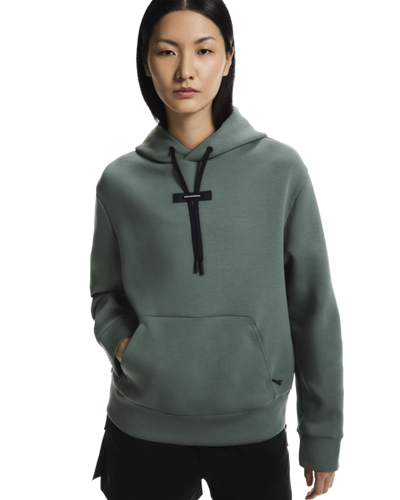 Women's On Running Focus Tech Hoodie in Olive