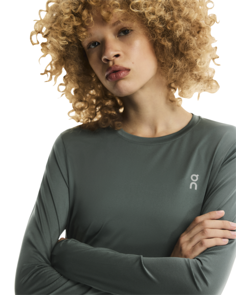Women's On Running Core Long Sleeve T Shirt in Olive