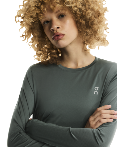 Women's On Running Core Long Sleeve T Shirt in Olive