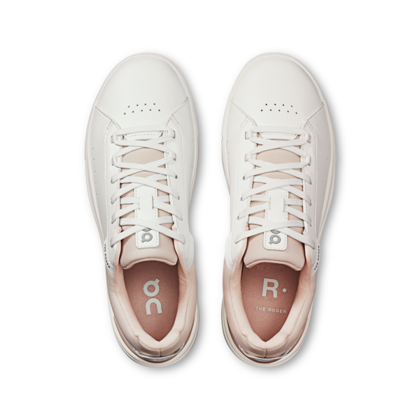 Women's On Running THE ROGER Advantage in White Rosehip
