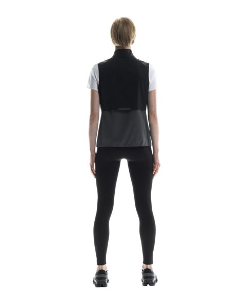 Women's On Running Weather Vest in Black Eclipse