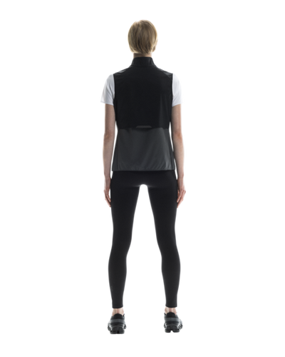 Women's On Running Weather Vest in Black Eclipse