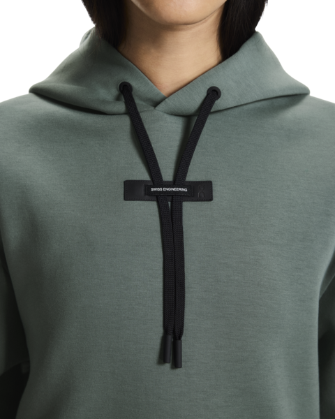 Women's On Running Focus Tech Hoodie in Olive