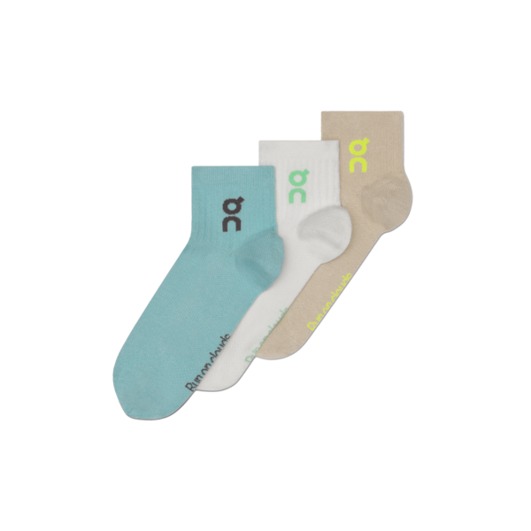 Unisex On Running Logo Sock Mid 3Pack in Desert
