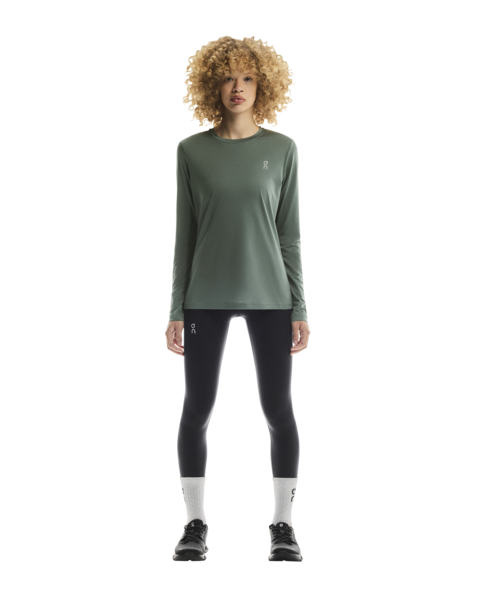 Women's On Running Core Long Sleeve T Shirt in Olive