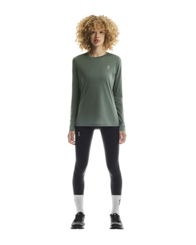 Women's On Running Core Long Sleeve T Shirt in Olive