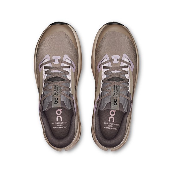 Women's On Running Cloudsurfer Trail 2 Waterproof in Cinder I Desert