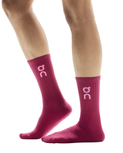 Unisex On Running Logo High 3-Pack Socks In Orchid I Comet