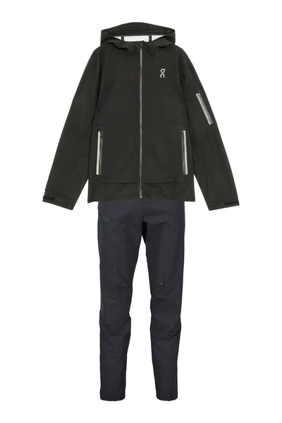 Men's On Running Black Trek Waterproof Jacket & Black Trek Pants
