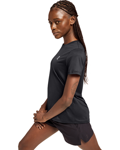 Women's On Running Core Black Short Sleeve T Shirt